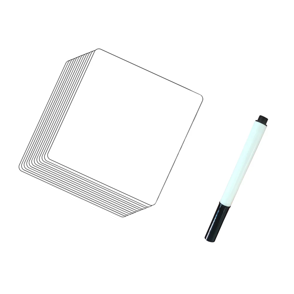 12 Uds. Lavables borrar repetidamente la pizarra blanca notas adhesivas de oficina 10x10cm pegatinas reutilizables de Pvc