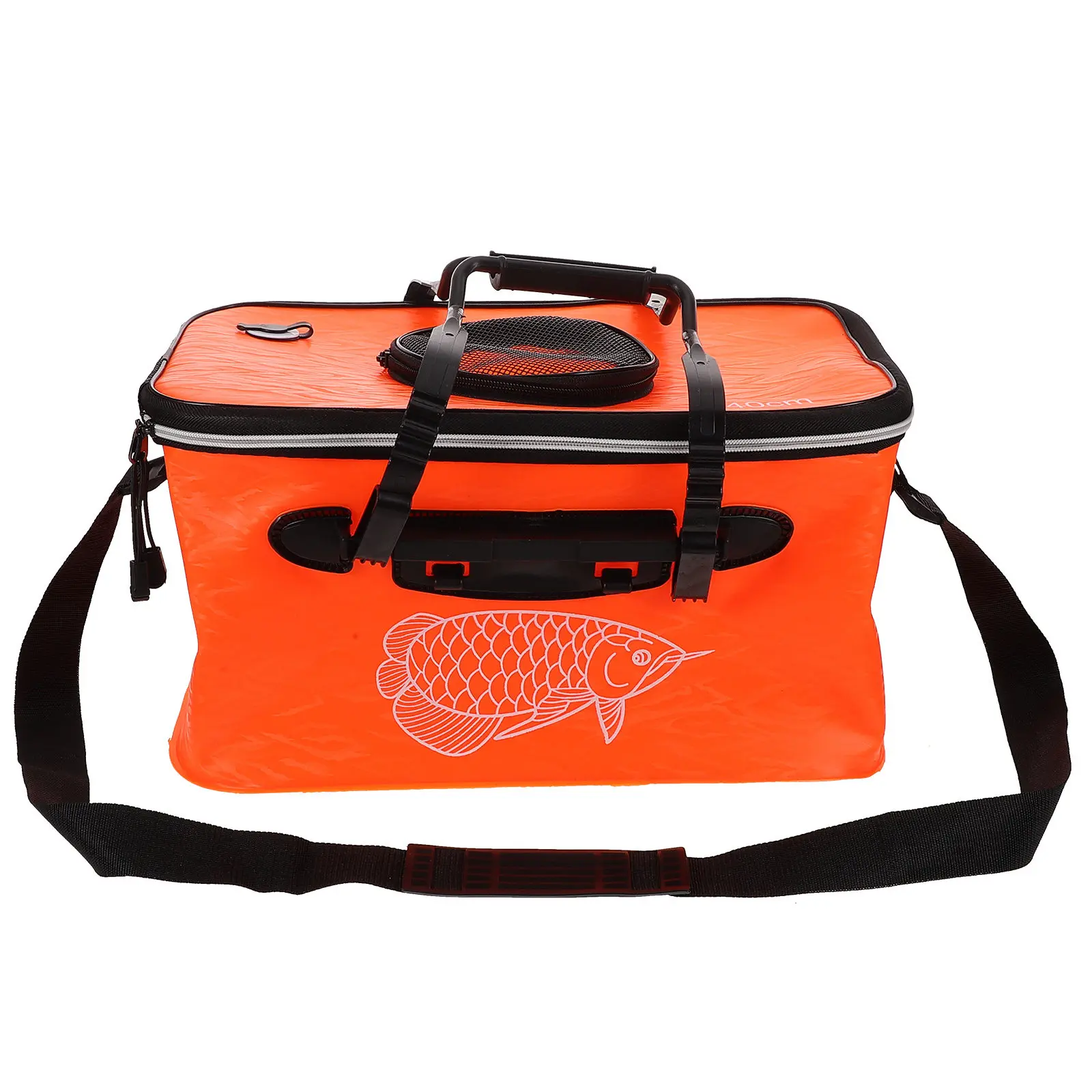 

Eva Foldable Fish Bucket Live Fish Container 40x25x21cm Portable Thickened Outdoor Fishing Bait Water Bucket Camping Travel