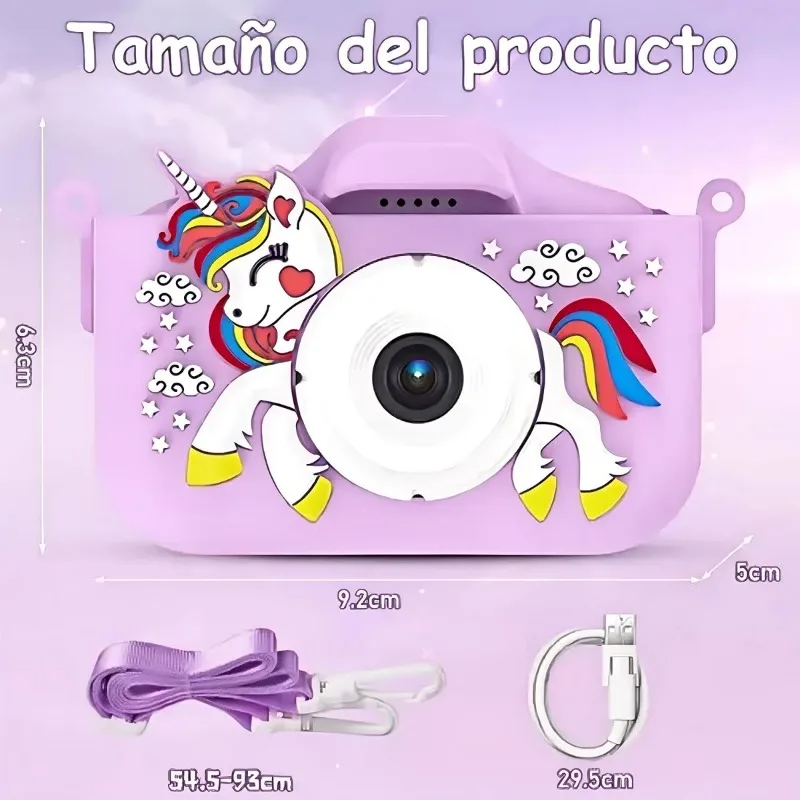 Kids Digital Camera 32MP1080P HD Video with Anti-Fall Silicone Case Birthday Gifts for Boys Girls to Record Travel Daily Life