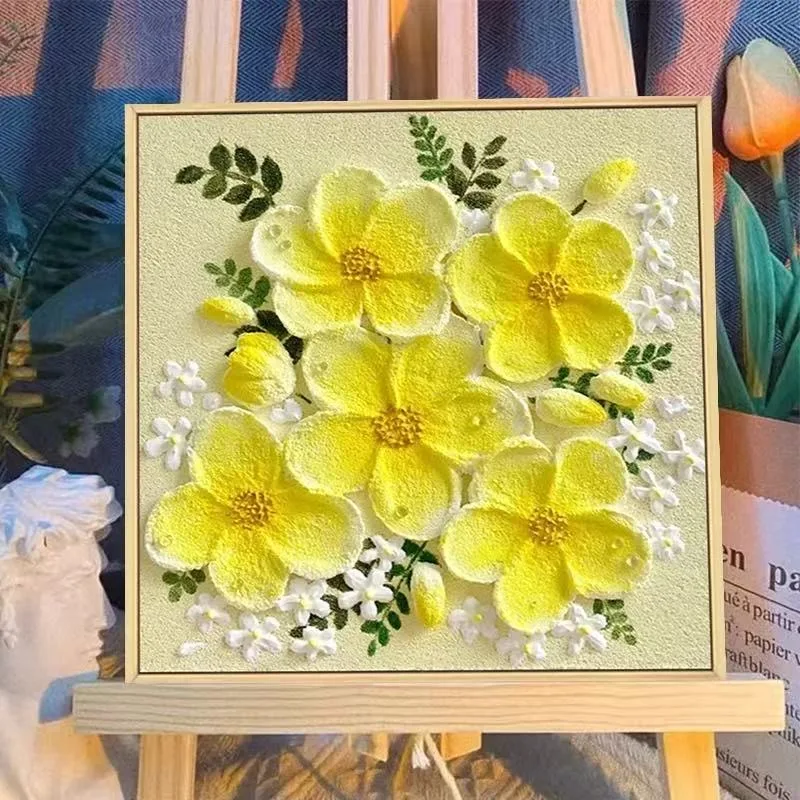 

E-0044 Hand-painted floral oil painting.