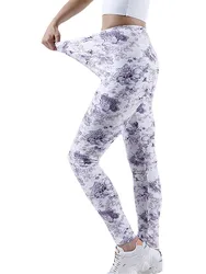 YRRETY 여성 레깅스 캐주얼 하이 웨이스트 푸시 업 앵클 길이 운동 Jeggings Patchwork 화이트 그레이 Peony Fitness Printed Bottom