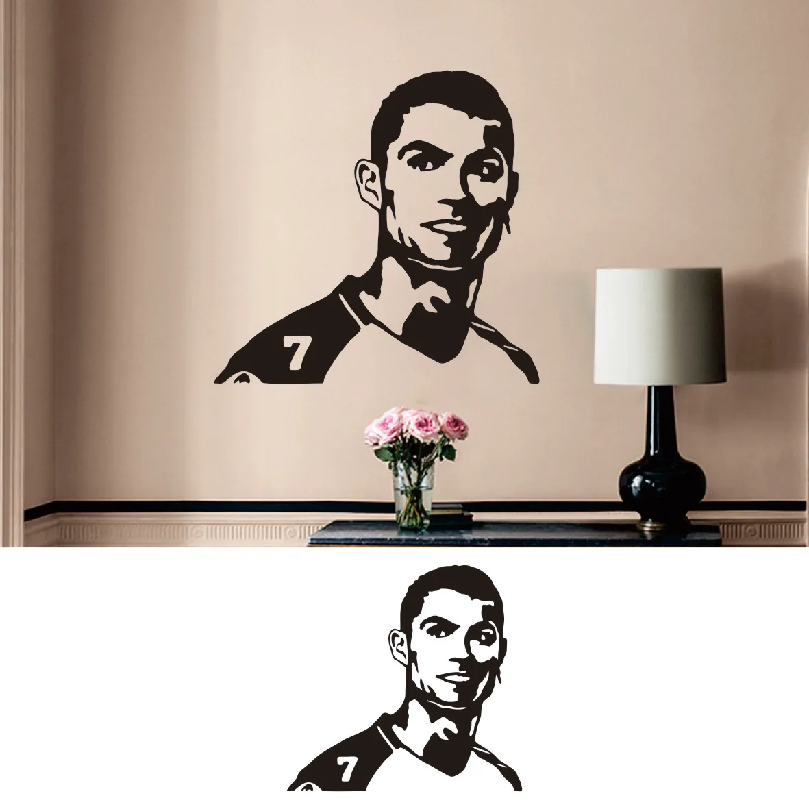 

Ronaldo Wall Decal Vinyl Sticker Football Soccer Wall Sticker Living Room Bedroom Gym Decor Kids Poster Sport Player Gift