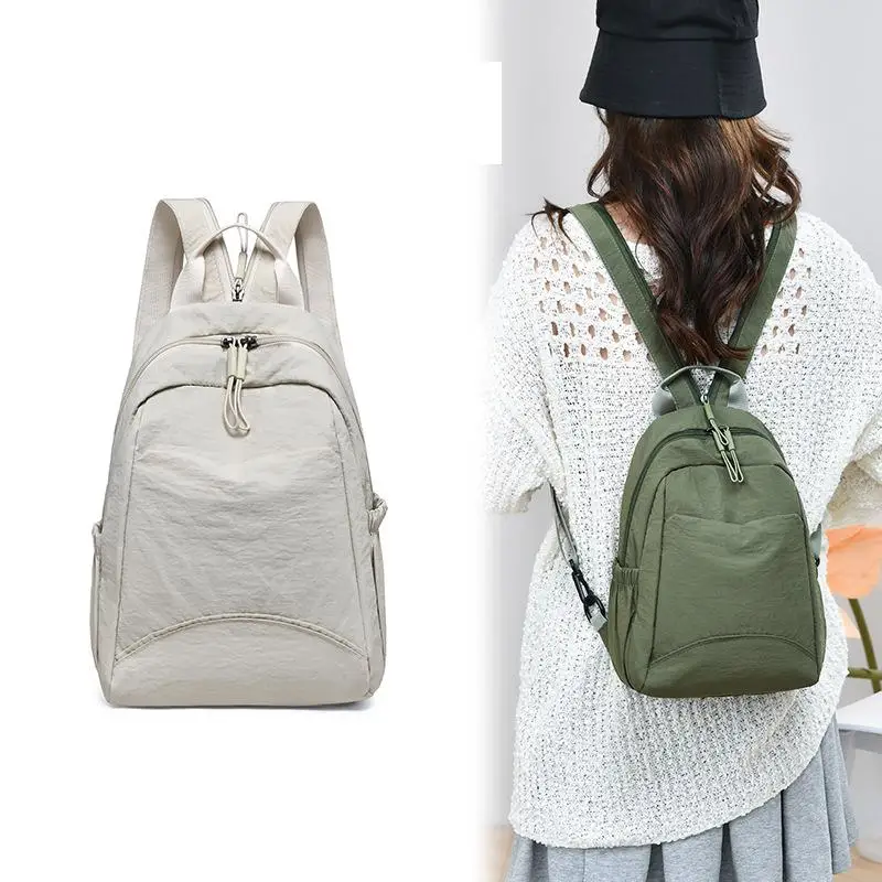 Casual Backpack Women's New Lightweight Crossbody Bag Large Capacity Student Schoolbag Travel Backpack Chest Bag Small Backpack image 3