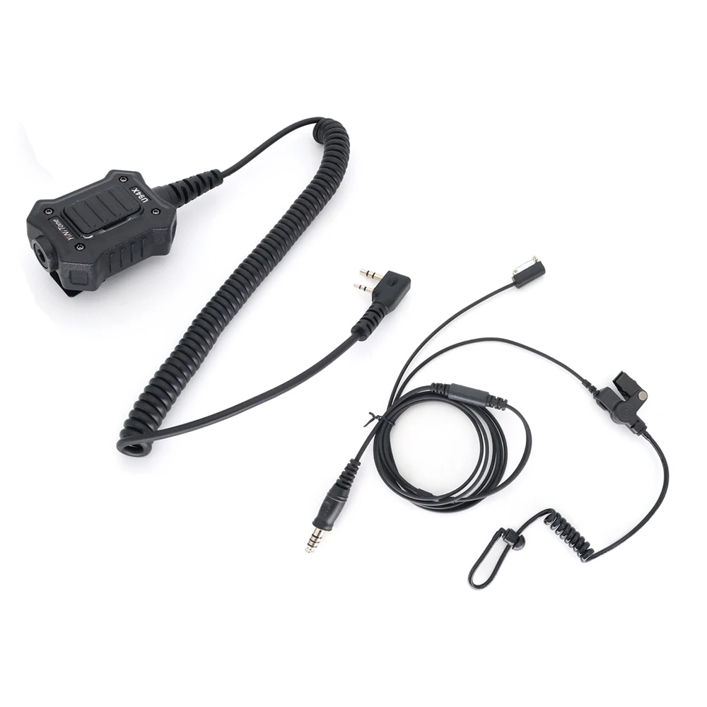 

U94X PTT Acoustic Air Tube Security Agent Headphone Microphone Earbud for Kenwood HYT TYT Baofeng UV 82 UV5R UV6R BF888S radio w