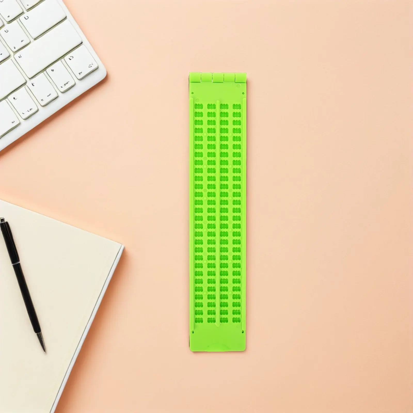 2 Sets Braille Label Maker 4 Line 28 Cells Writing Board Stylus Kit Educational Tool for Blind Learning Special Education Use