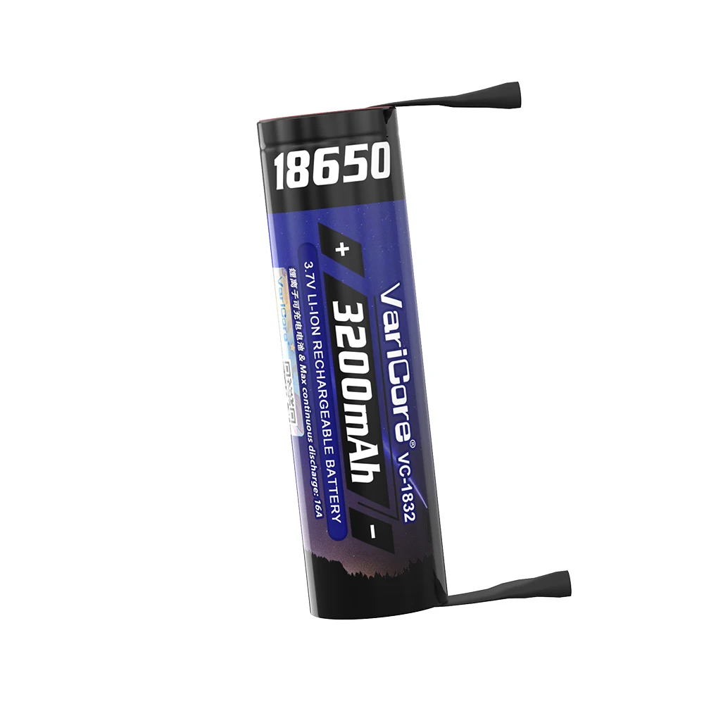 VariCore 3.7v 18650 Rechargeable Battery Li-ion 3200mA 20A Power Batteries DIY Nickel sheet for High drain devices