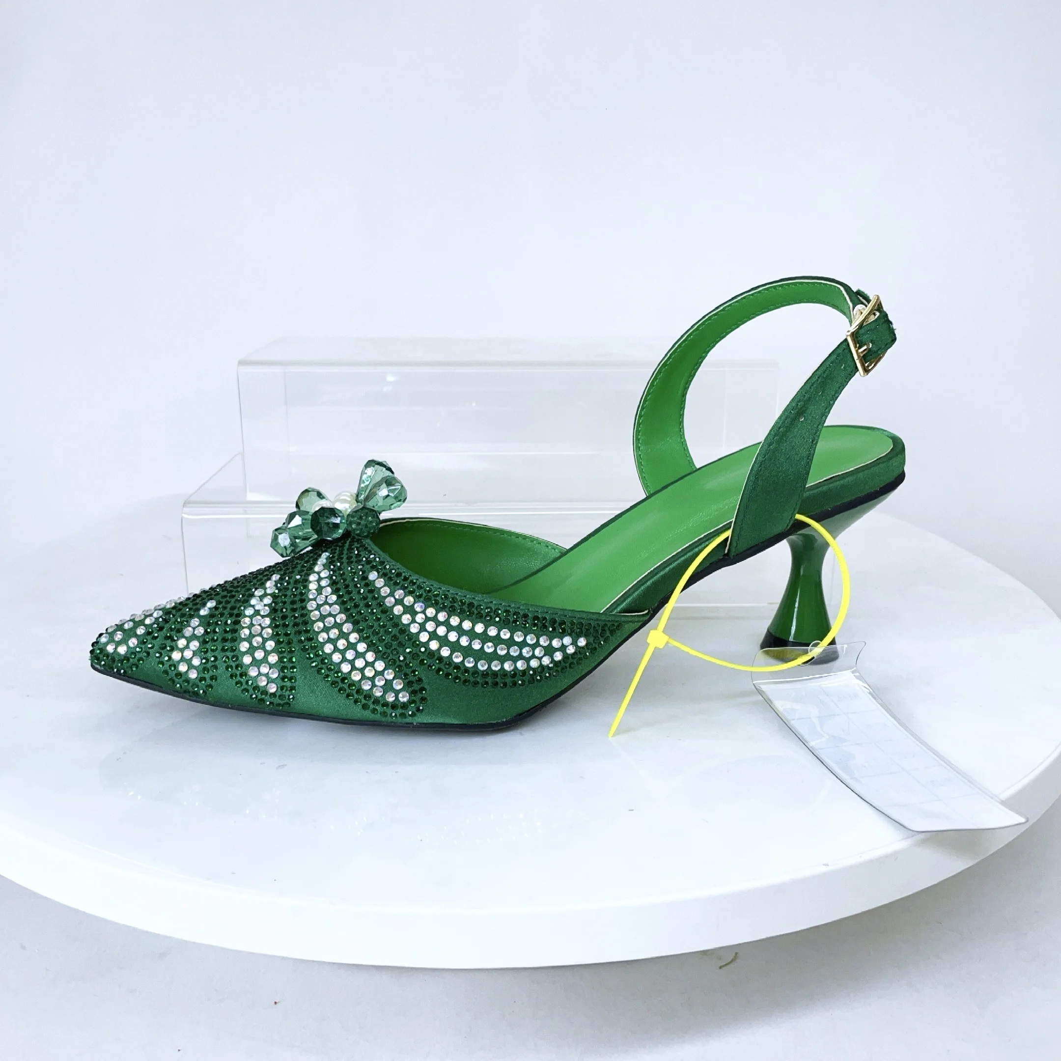 

LNATISNOVA Women Blue Red Green Champagne Gold Silver Crystals High Heels Sandals with Stones Clutch Purse Lady Diamonds Shoes