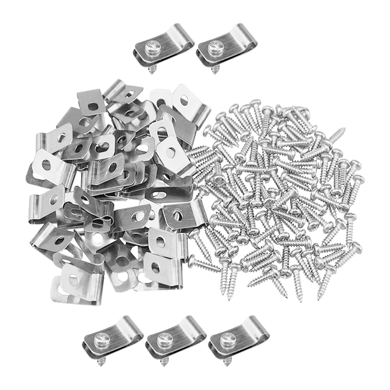 100 قطعة مقاطع سياج الألومنيوم الموثوقة الثقيلة سلك قفص السحابات سهلة الحمل مخزن دائم المنزل مزرعة سلك سياج كليب #3