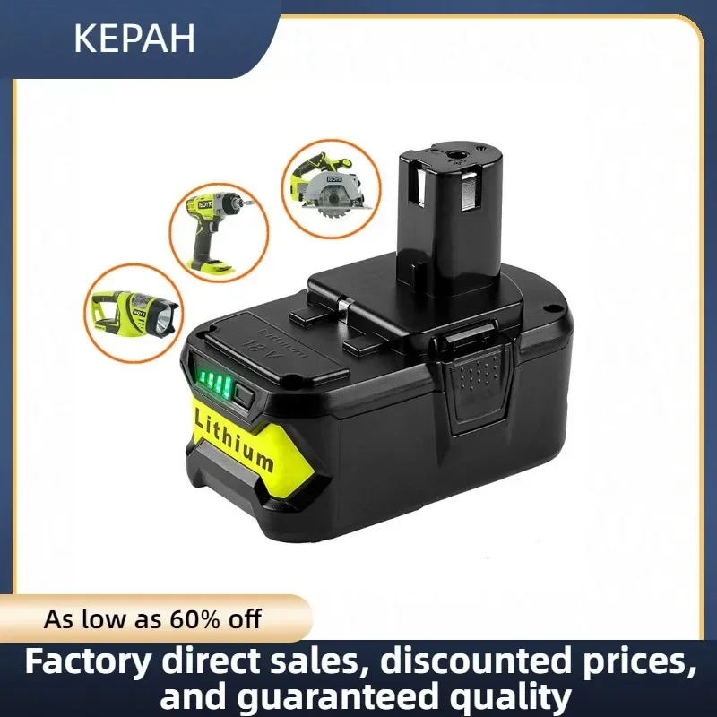 

18V 12.8AH Li-ion Rechargeable Battery for Ryobi ONE+ cordless Power Tool BPL1820 P108 P109 P106 P105 P104 P103 RB18L50 RB18L40