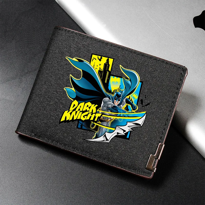 

Batmaned Men Square Wallet Anime Cartoon Print Money Clip The Dark Knight Portable Multi Function Card Holder New Birthday Gifts