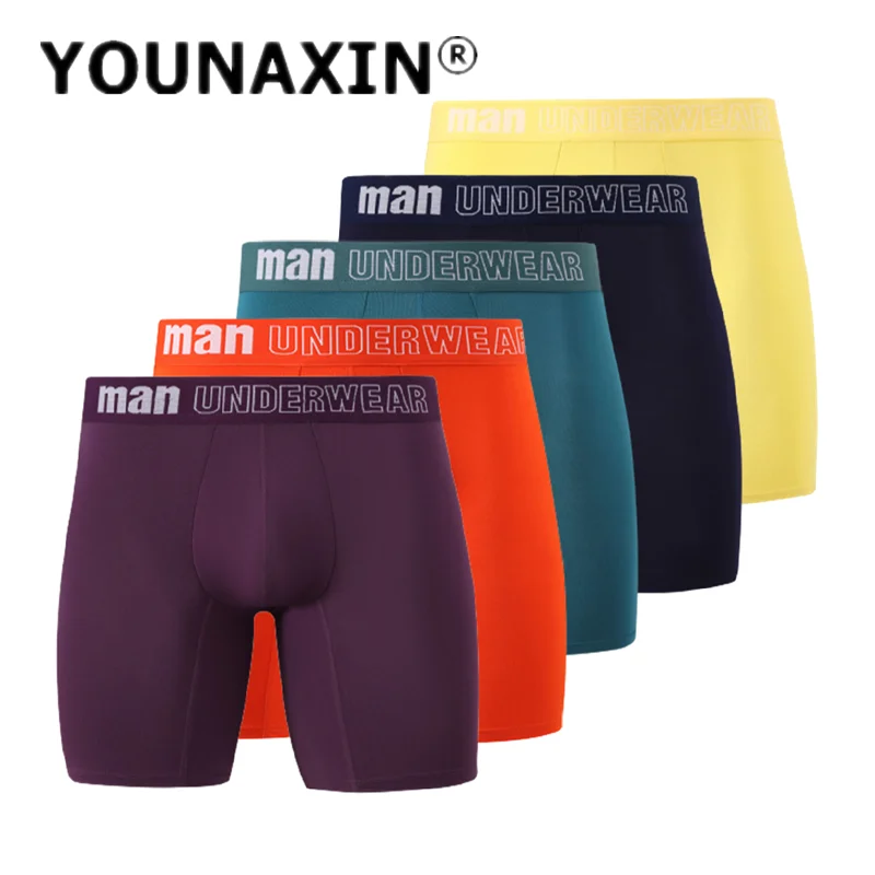 

5 шт. мужские трусы большого размера, длинные трусы-боксеры, трусы из бамбукового волокна, трусы, нижнее белье M L XL 2XL 3XL 4XL 5XL 6XL 7XL