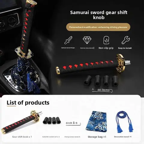 Evrensel Araba Katana Vites Topuzu - JDM Yarış Stili Alüminyum Alaşımlı Manuel Şanzıman Vites Kolu
