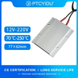 77x62mm PTC Heating Sheet Constant Temperature Ceramic PTC Heating Plate 12V 24V 110V 220V Desoldering Station Heating Element