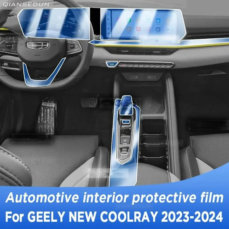 

For GEELY NEW COOLRAY 2023 2024 Gearbox Panel Navigation Automotive Interior Protective Film Anti-Scratch Accessories Sticker