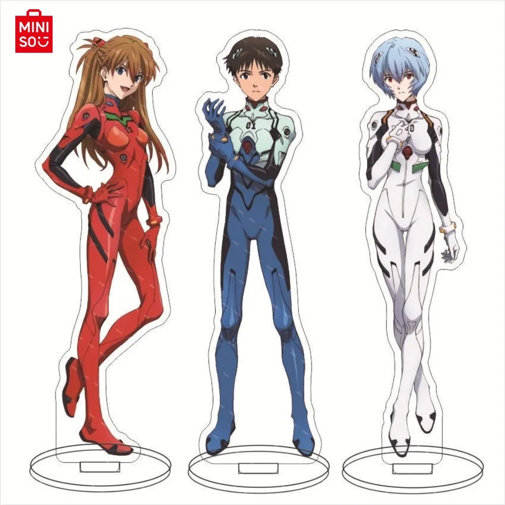 MINISO EVA Ayanami Rei Ikari Shinji الاكريليك الشكل حامل ديكور مكتب أنيمي شعبية pixiv تأثيري محيط لافتة هدية الولادة