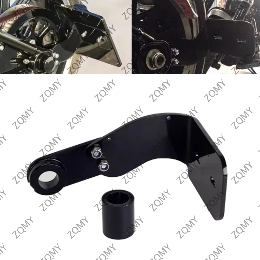 Motorbike Black Side Mount License Plate Bracket Holder For Harley Softail Fat Boy Breakout Dyna Street Bob 2018-2022