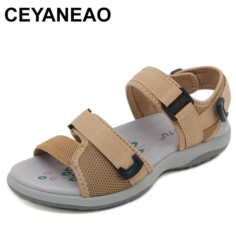 Women's Casual Flat Paste Sports Sandals Shoes Women's Sports Sandals Woven Strap  Women Sandals