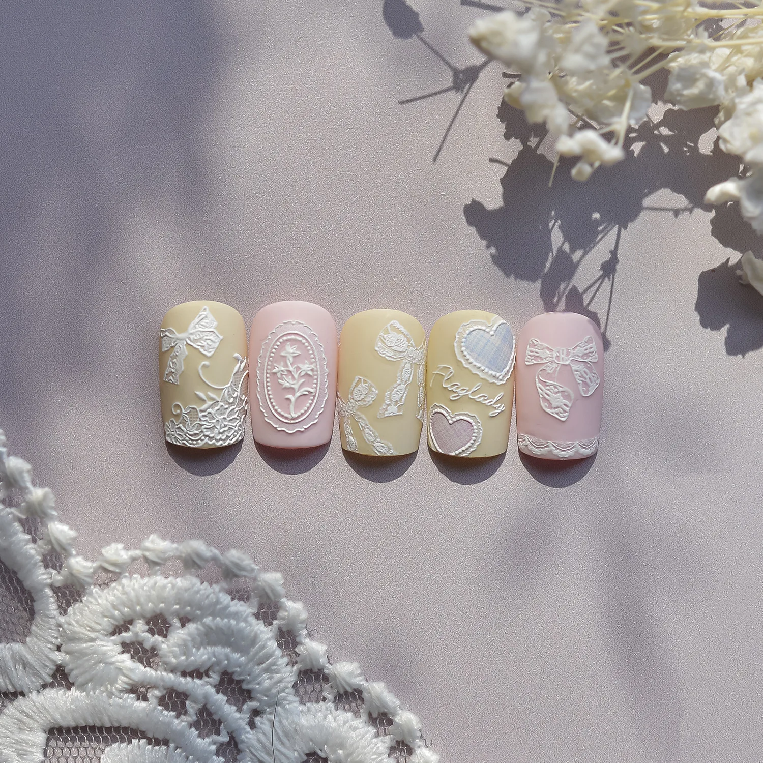 Adesivos de Unha 5D com Renda  - Nail Art Foto avaliação e preço
