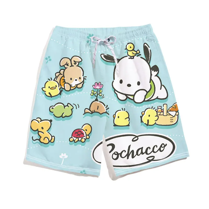 2024 Summer Sanrio Shorts Boys Girl Cartoon Shorts Men And Women Cute Dog Children's Shorts S-5XL Figuras Anime