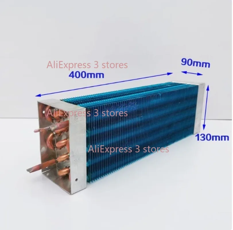 400*130*90mm Air-cooled evaporator condenser Refrigerator freezer copper tube aluminum fin air heat exchanger radiator view 5