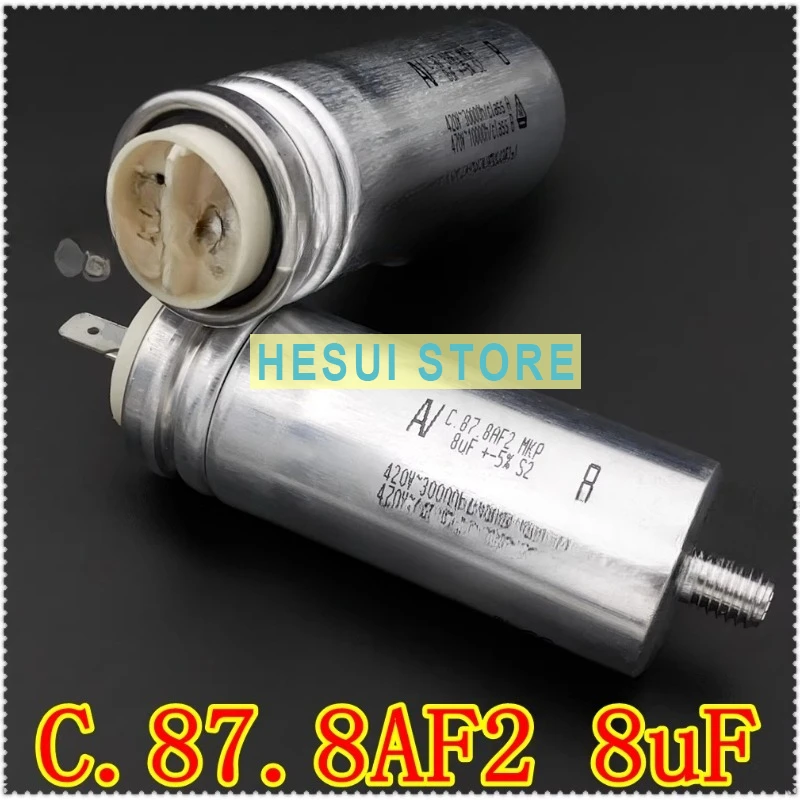 AV C.87.8AF2 MKP 8uF fan motor start-up operation capacitor