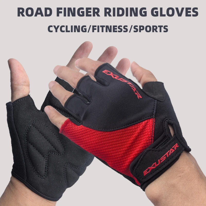 Fahrradhandschuhe, Fahrradhandschuhe, rutschfest, atmungsaktiv, stoßdämpfend, Sommer-Straßen- und Mountainbike-Handschuhe.