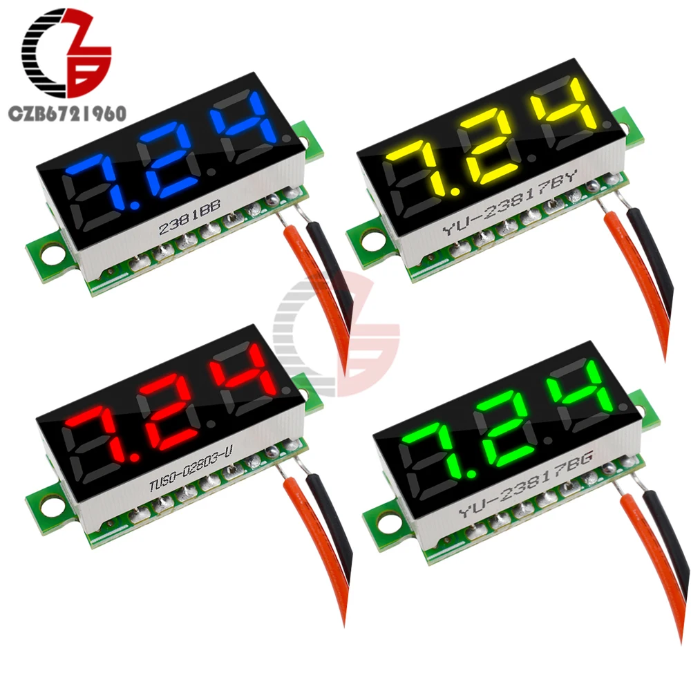 0.28 pollici DC 12V Mini A CRISTALLI LIQUIDI Digital Voltmetro di Tensione Tester di Pannello Per Auto Moto Volt Tester del Monitor del Rivelatore