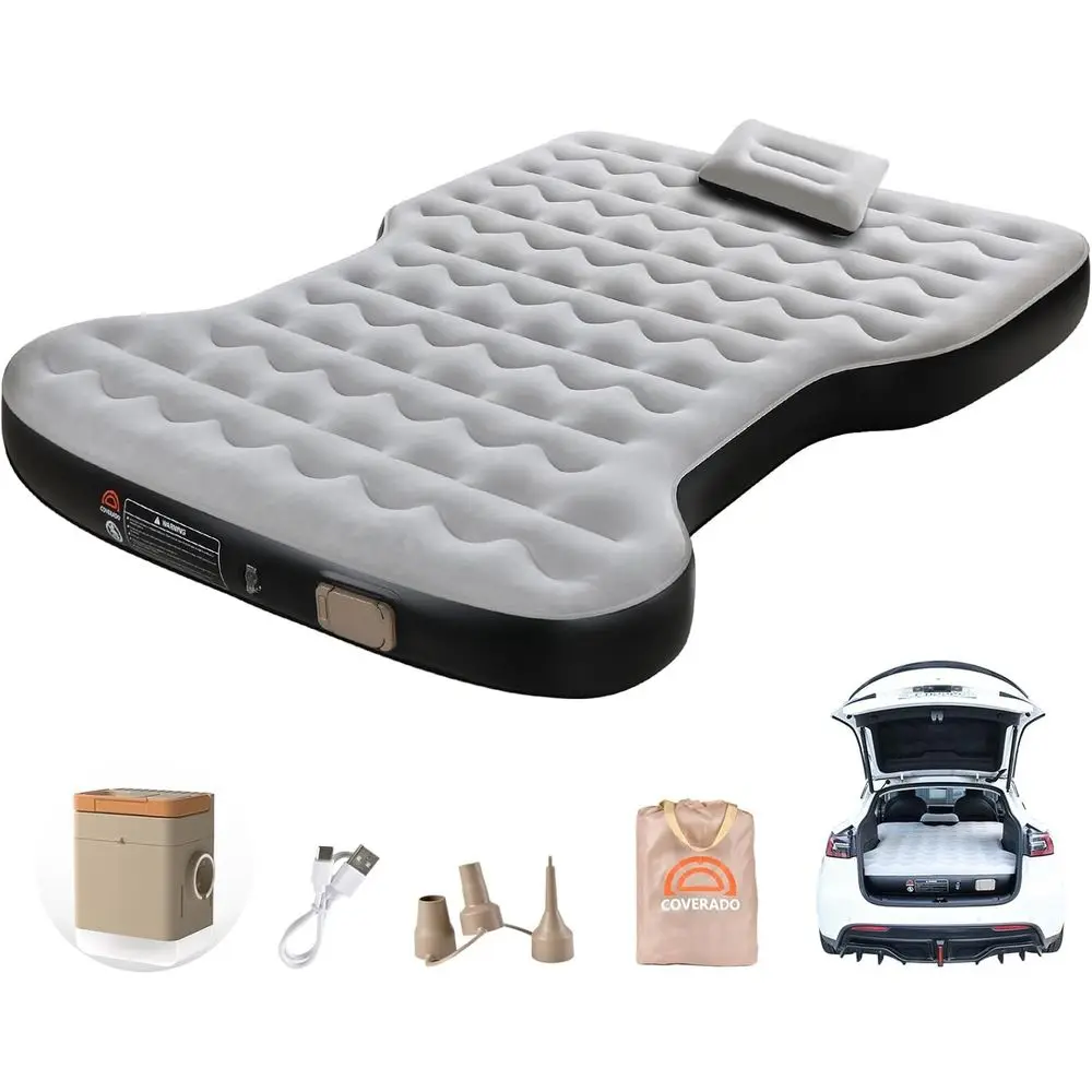 7 Thickened Inflatable Car Mattress with Wireless Pump, Comfortable Camping Bed, 2025-2021 Accessories