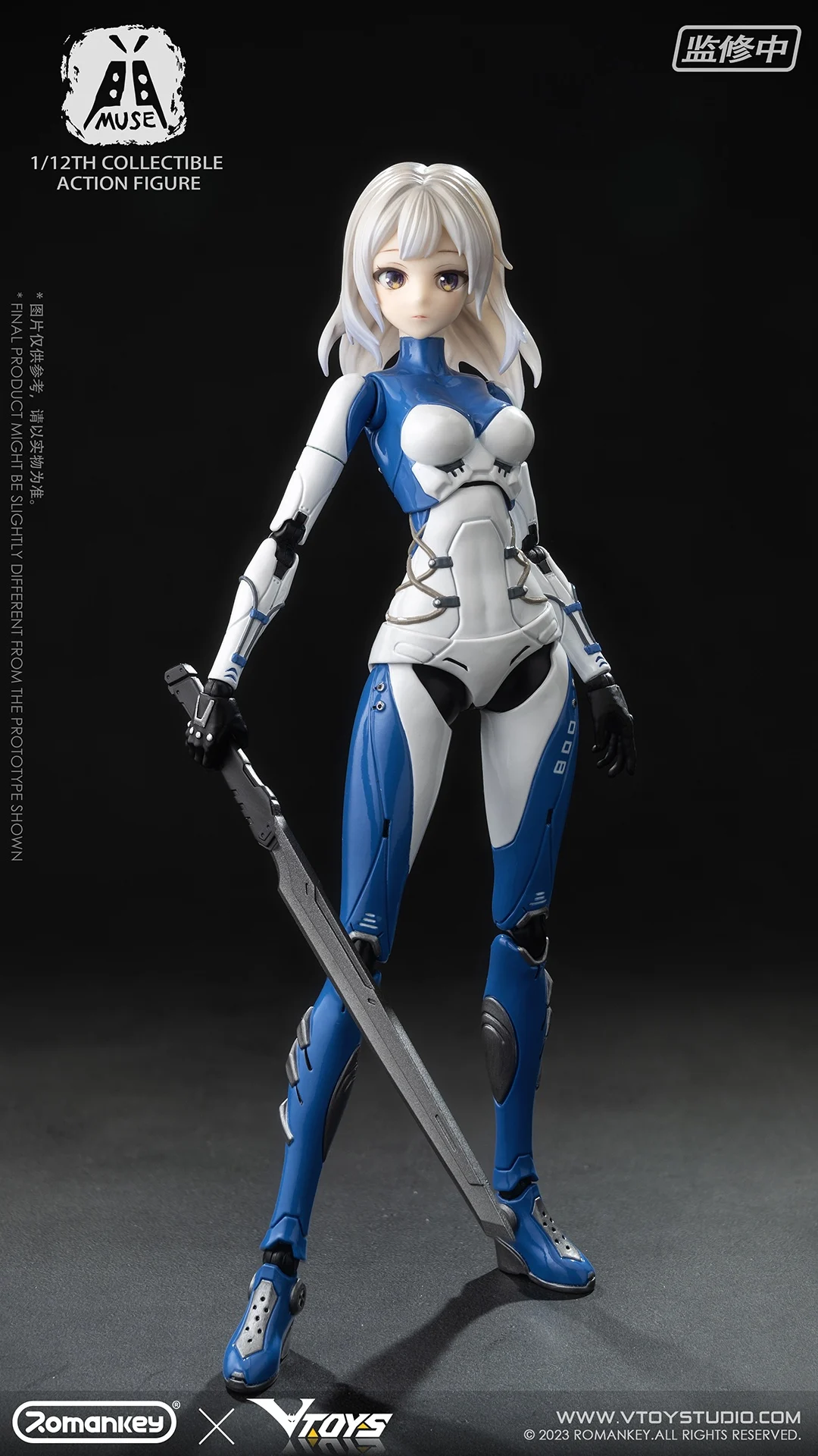 Romankey-Figura de ação feminina Archers MUSE, X VTOYS, olhos móveis, 1:12, 6"