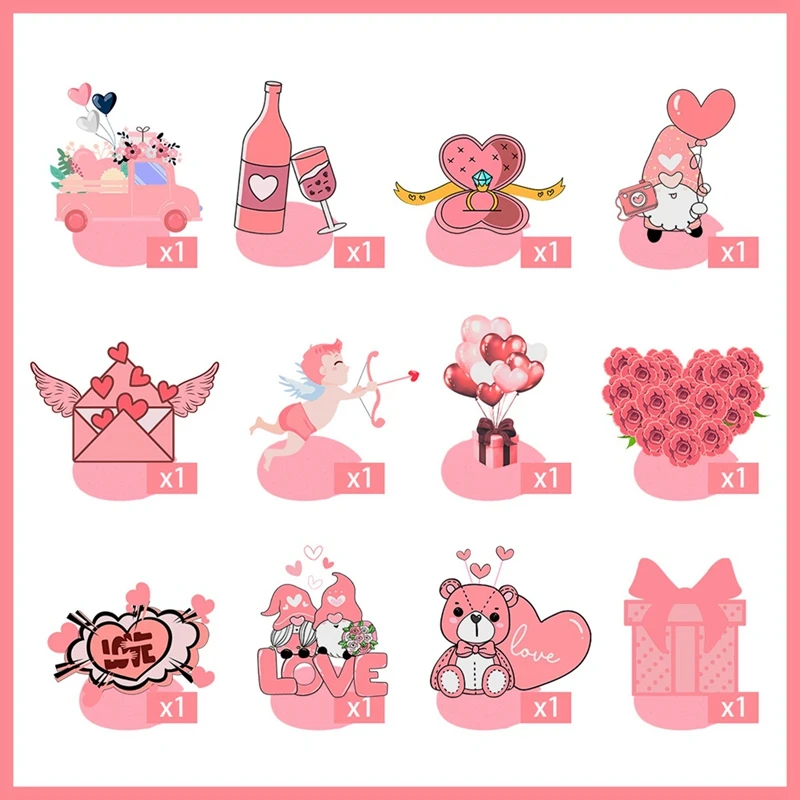 2024 Valentine's Day Spiral Charm American Valentine's Day Love Bow And Arrow Party Decoration Charms Durable Easy Install