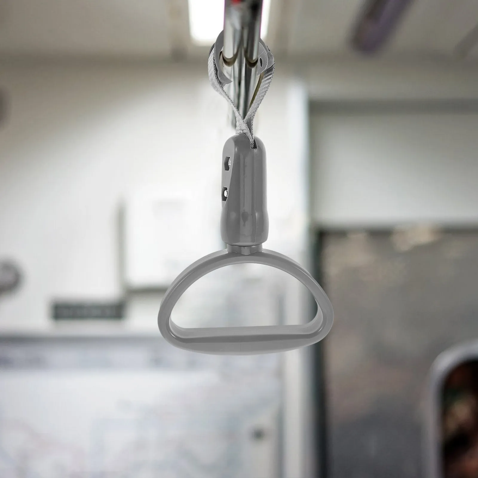 

Gray Semi-Circle Bus Handle Ring Ergonomic ABS Sturdy Handle Replacement for Bus Subway Car Vehicle