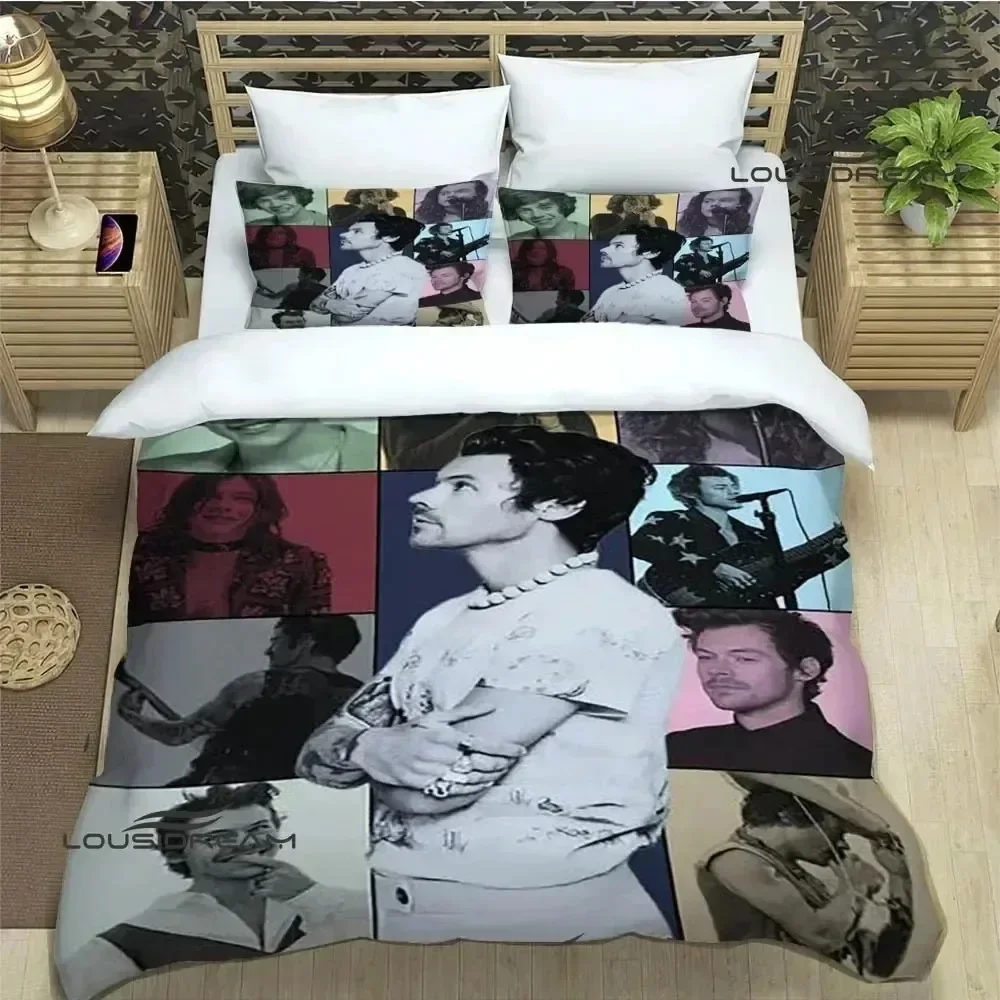 Singer H-Harry-Styles Bedding Sets exquisite bed supplies set duvet cover bed comforter set bedding set luxury birthday gift