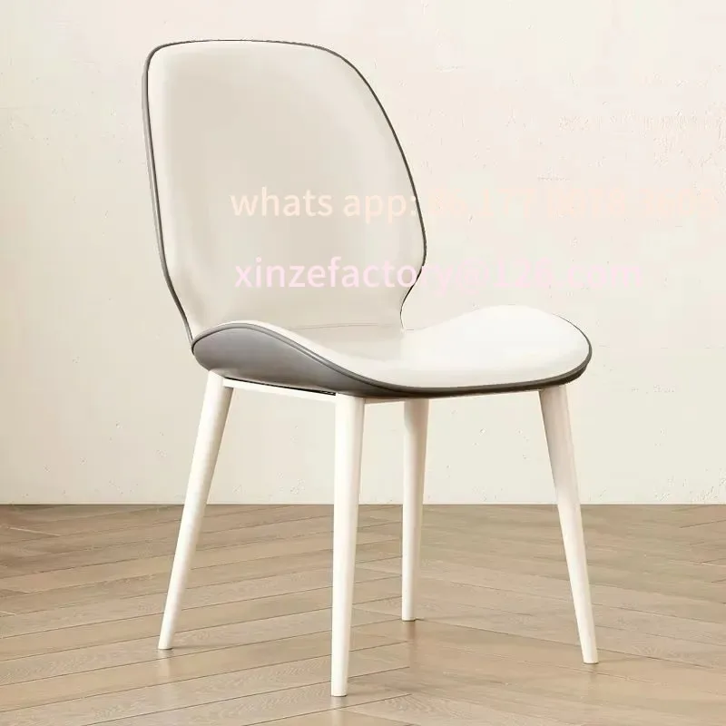 

Customizable Dining chair Leather home comfort sedentary office bedroom bedroom makeup Computer study desk back stool restaurant