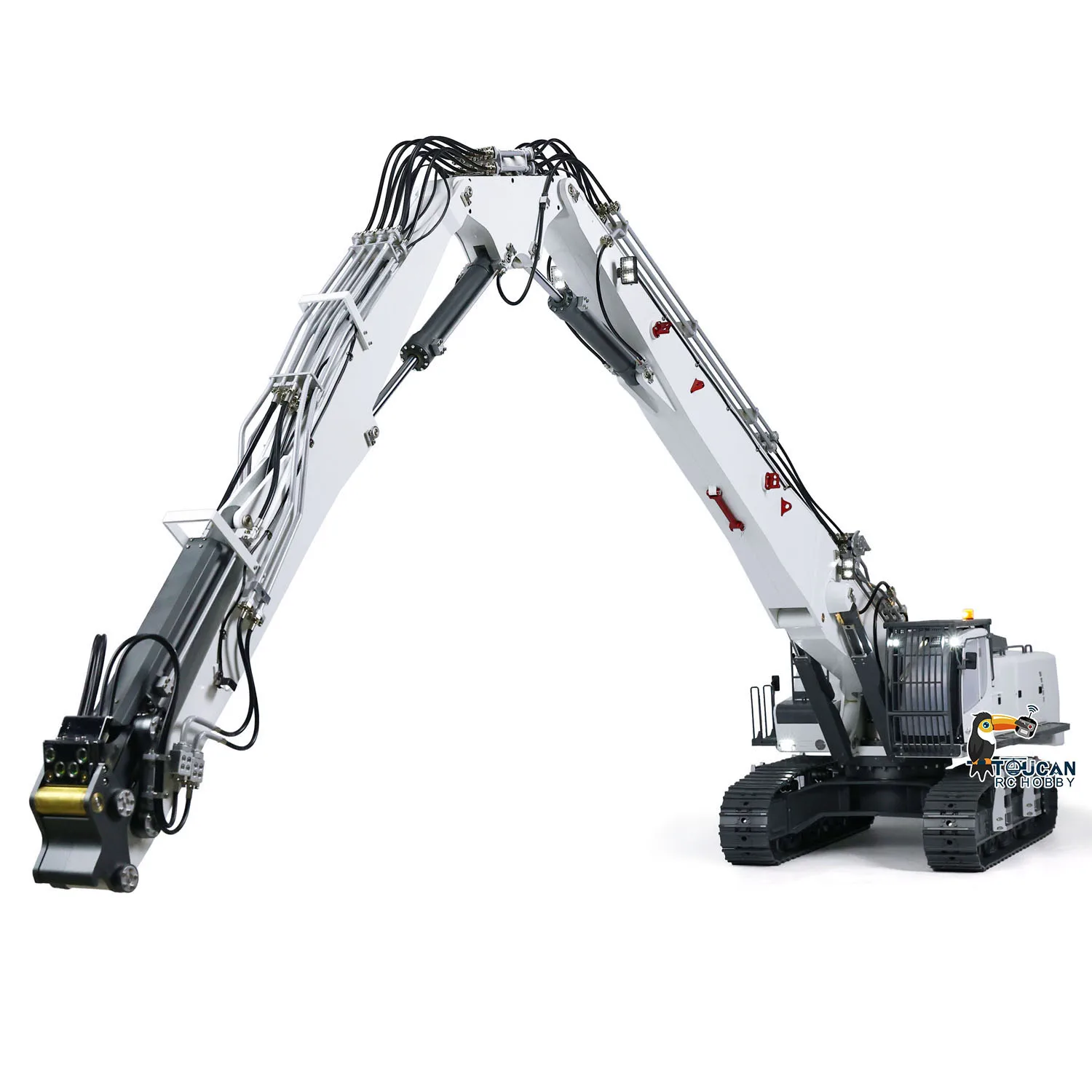 In Stock K970 300 RC Hydraulic Excavator RTR Metal 1/14 Heavy Demolition Machine Digger Lights Sounds PL18EVLite Truck Toy Model