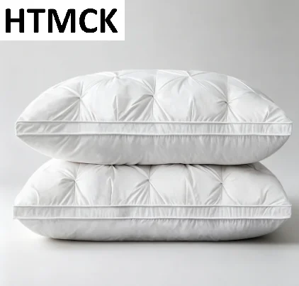HTMCK 5-Star Hotel Quality Pillow - Comfortable Soft Bilateral 3D Washable Solid Color Sleeping Pillow for Enhanced Sleep Experi