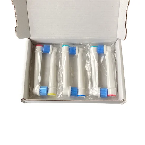 6pcs Sensitive Clean Electric Toothbrush Head For Braun Oral B Toothbrushes Soft Bristles for Gentle Brushing & Plaque Removal