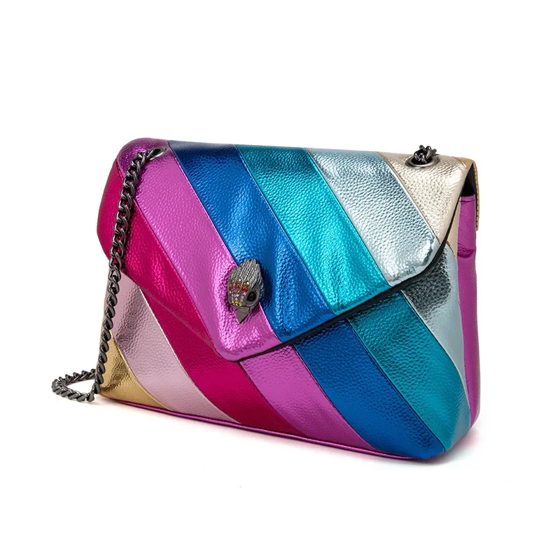 KURTGE GEIGERE LONDON Luxury Brand Designer Shoulder Bag Fashion Colorful Crossbody Advanced Material Splice Retro Women's Bag