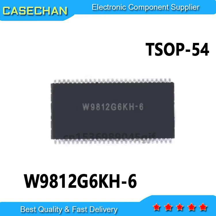 1pcs W9812G6KH-6 128Mbit 8Mx16 W9825G6KH-6 256Mbit 16Mx16 W9864G6KH-6 64Mbit 4Mx16 RAM Chip SDRAM 3.3V 54-Pin TSOP-54