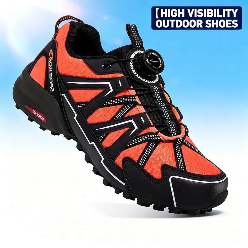 New Arrival Mens Hiking Shoes Breathable Lace Up Trekking Male Cushioning Outdoor Climbing Tourism Sneakers for Men image 4