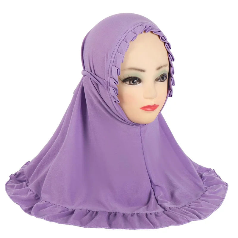 Kinder-Hijab, sofort für 2–6 Jahre alte Mädchen, islamisches Kopftuch, Bescheidenheit, Überzug, modisch und bequem