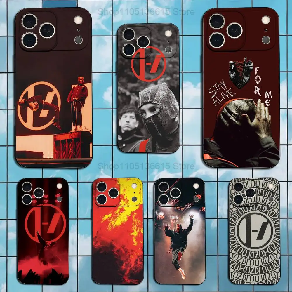 

Band T-Twenty One P-PILOTS Phone Case For iPhone 17,16,15,14,13,12,11 Plus,Pro Max,XS,X,XR,SE,Mini,8,7,Soft Silicone Black Cover