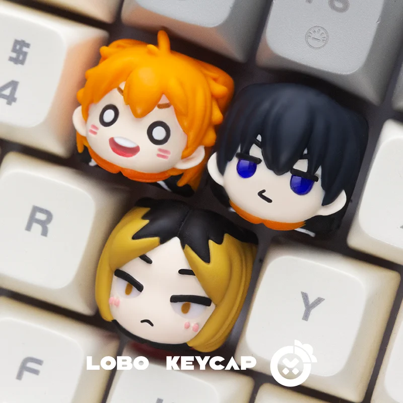 Keycap Anime Haikyuu!! Shoyo Hinata Tobio Kageyama Kozume Kenma Jujutsu Kaisen Satoru Gojo Geto Suguru Cosplay Keyboard Cap Gift