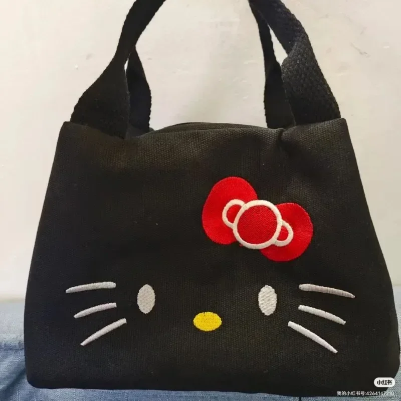 

Sanrio Hello Kitty Makeup Bag for Women Canvas Cosmetic Organizer Portable Travel Organizer for College Student