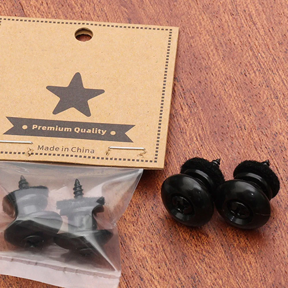 6Pcs Guitar Strap Buttons Smooth Electroplated Finish Easy to Install Strap Retainer System for Electric Acoustic Classical Bass