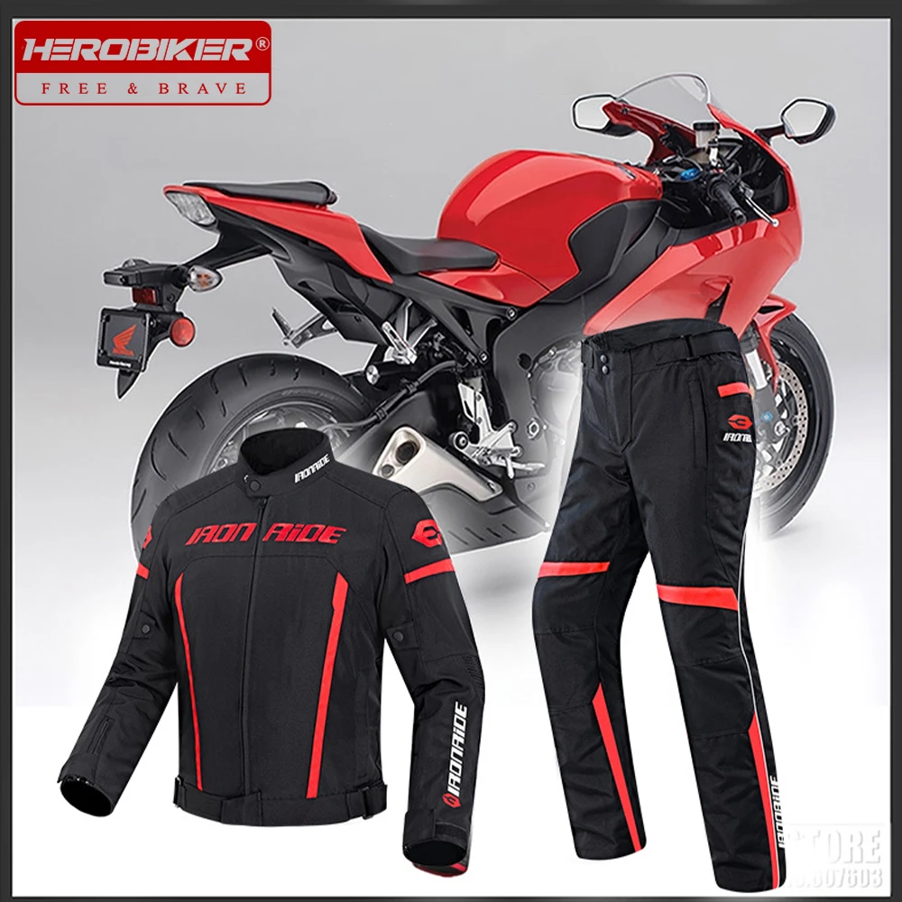 

Warm Motorcycle Riding Suit Moto Jacket Set Waterproof Breathable And Anti Fall Off-road Motorcycle Travel Suit