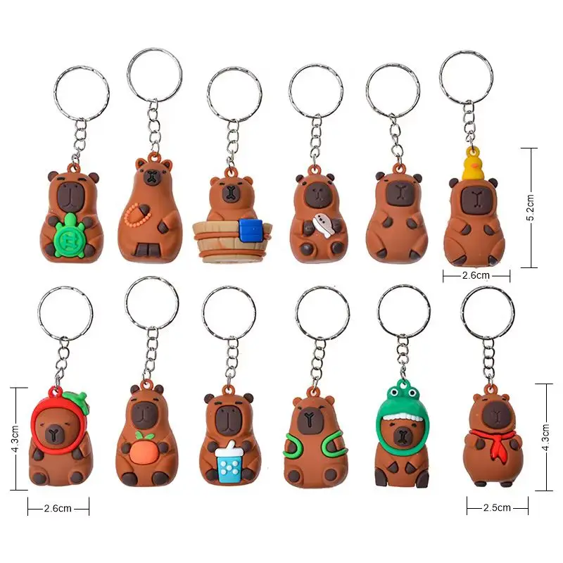 

Cute 24pcs/Set Capybara Figure Blind Box Anime Capibara Figures Doll Keychain Pendant Decoration Toy for Children Christmas Gift
