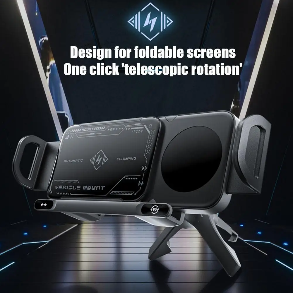 

15W Smart Wireless Gravity Rotary Fast Wireless Charger Car Interior Center Console USB Auto For Samsung Phone Fixed Holder