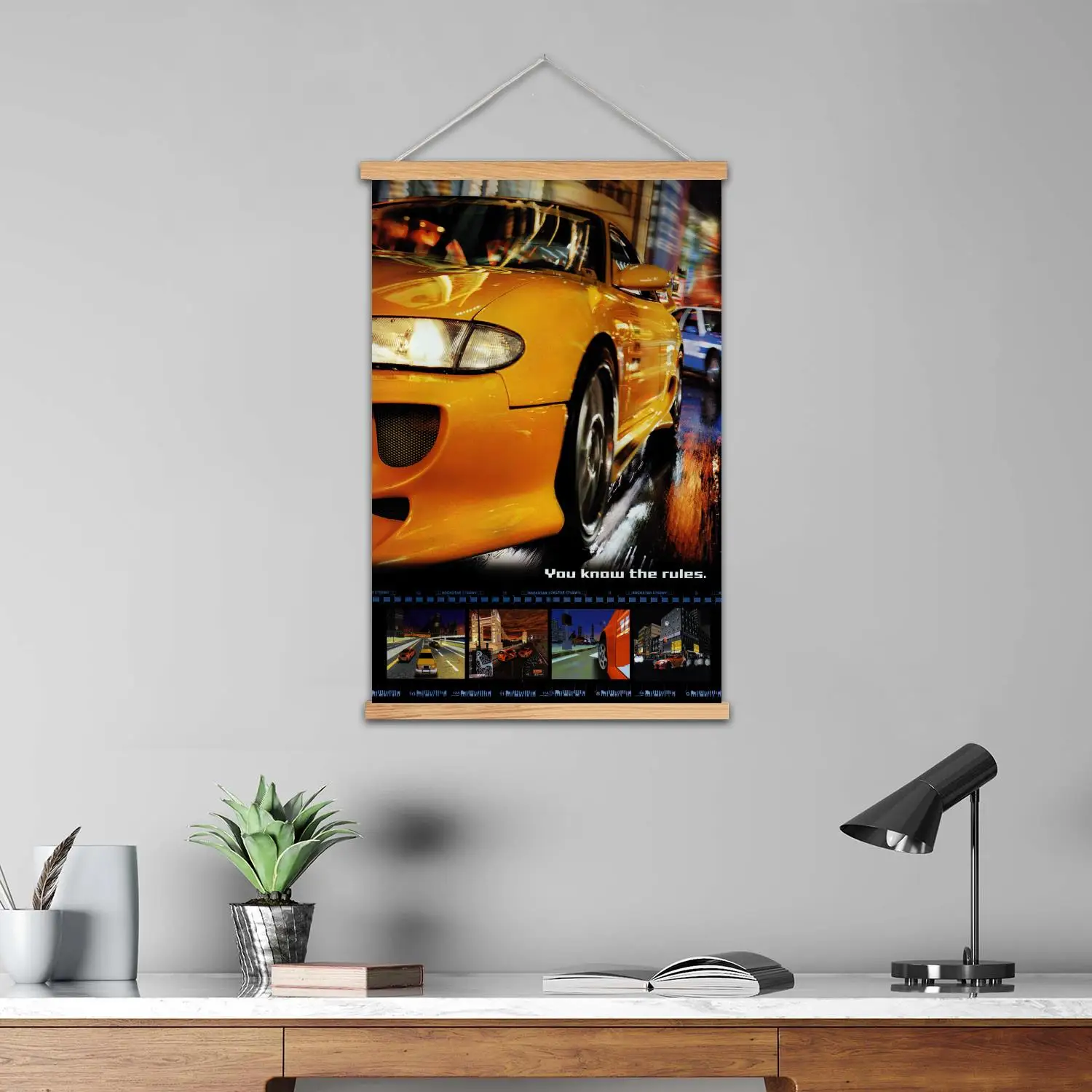 Midnight Club Video Game Framed Wall Painting Canvas Art Poster and Wall Art,  Modern Family, Bedroom Decor, Decorative painting