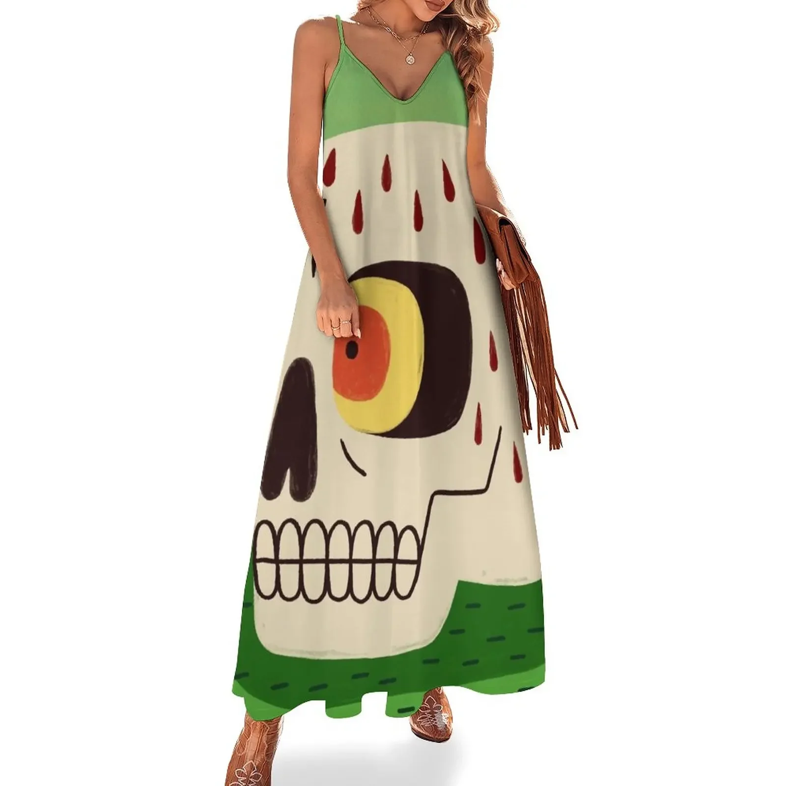 

Skull Sleeveless Dress luxury dresses summer clothes for women