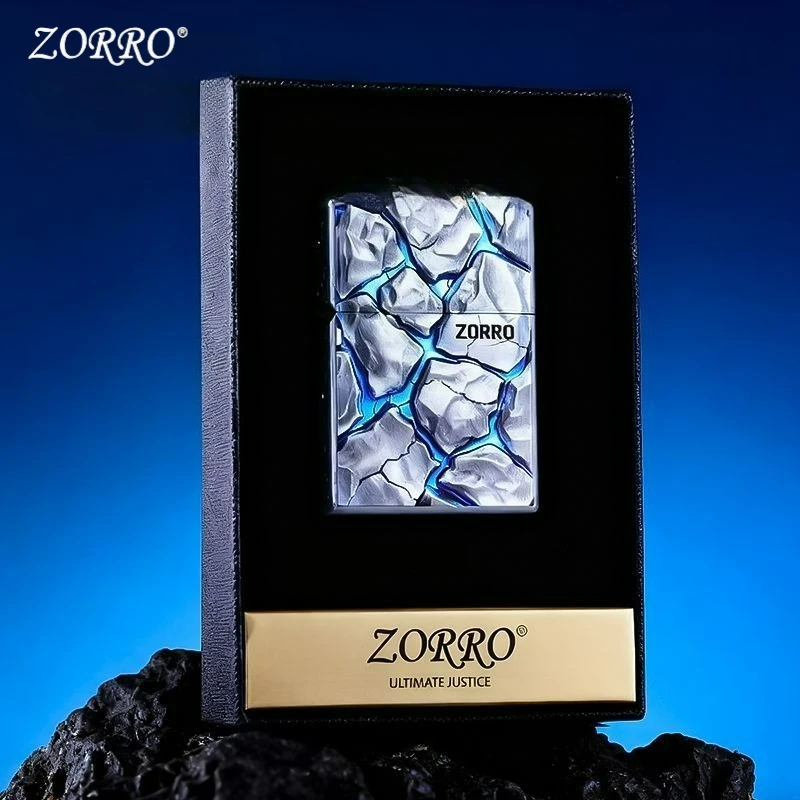 ZORRO Popular Series Split Stone Armor Machine Carving Sense Creative Color Printing Personality High Value Windproof Lighter